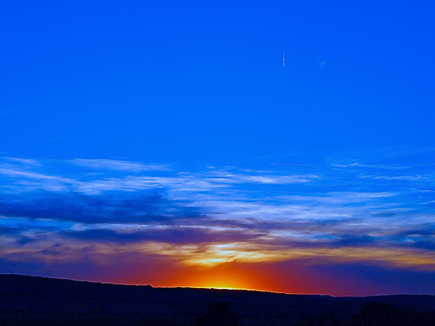 Farbiger Sonnenuntergang