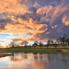 Farbiges Wolkenspiel am Abend