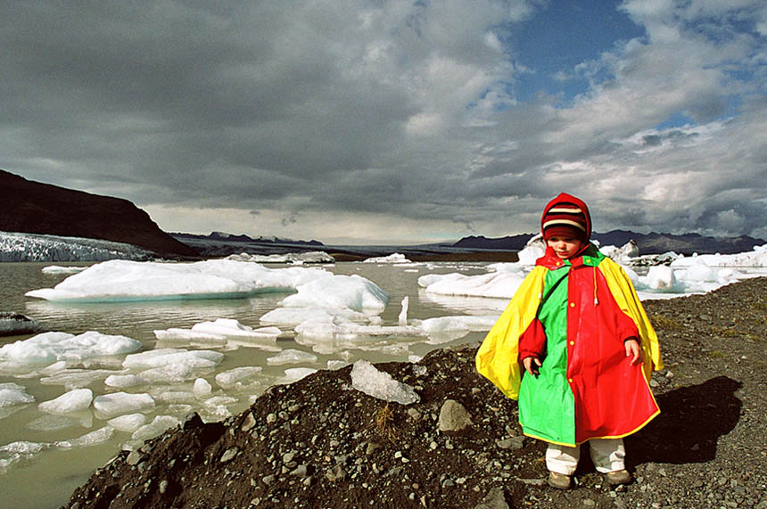 Farbklecks am Eismeer