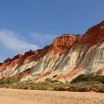 Farblich ein Traum,  die Sandsteilküste von Praia da Falesia (Algarve) in Portugal..