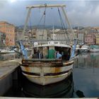 Farbspiel im alten Hafen von Bastia.