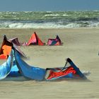 Farbtupfer am Strand