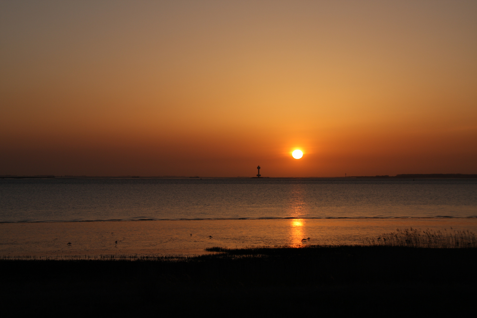 Farbung durch Vulkanstaub beim Sonnenuntergang