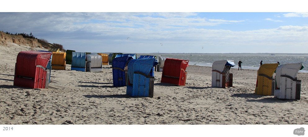 Farbupfer am Strand