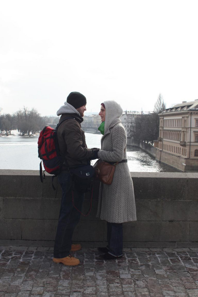 Farewell - woman with the green scarf