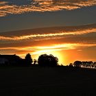 farm sunset