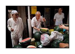 Farmer selling his products