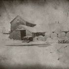 Farmhouse with Hay Rounds