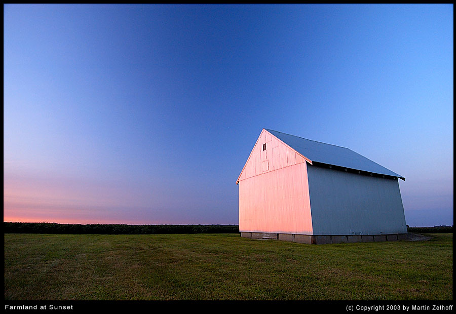 Farmland at Sunset