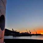 Faro Algorta al atardecer