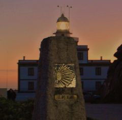 Faro de Fisterra , kilómetro cero del camino de Sntiago