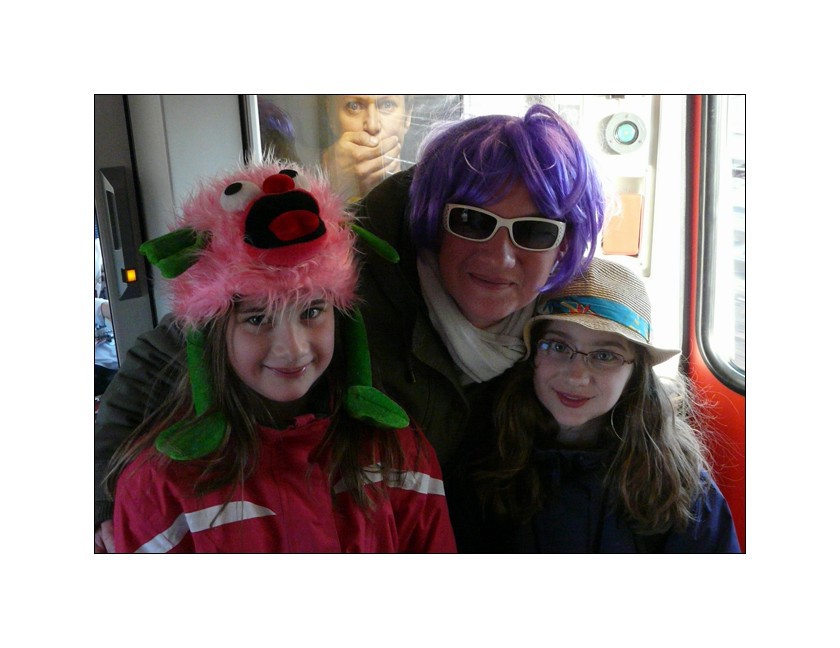 Fasching im Zug und mit dem Zug....