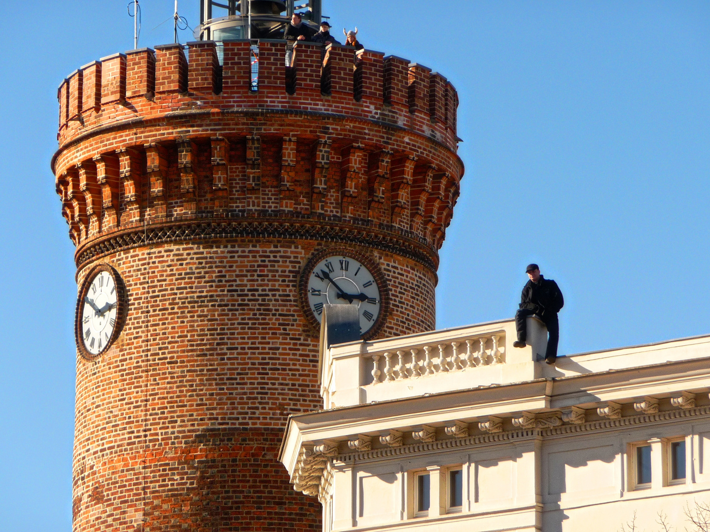 Faschingsumzug in Cottbus mit guter Aussicht