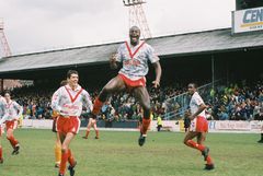 Fashanu celebrates