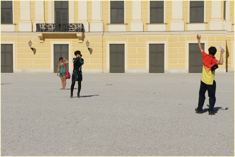 Fashion Shooting vor Schoenbrunn