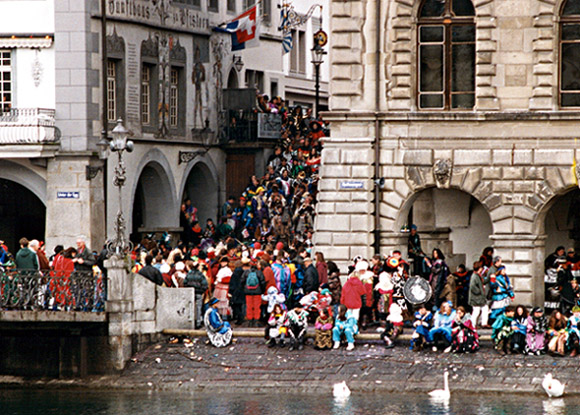 Fasnet in Luzern 1993, als im Gasthaus Pfistern wohl.....