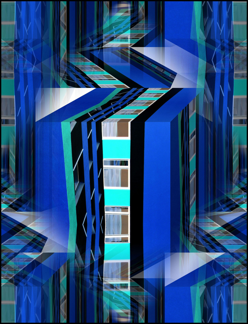 Fassade Blau