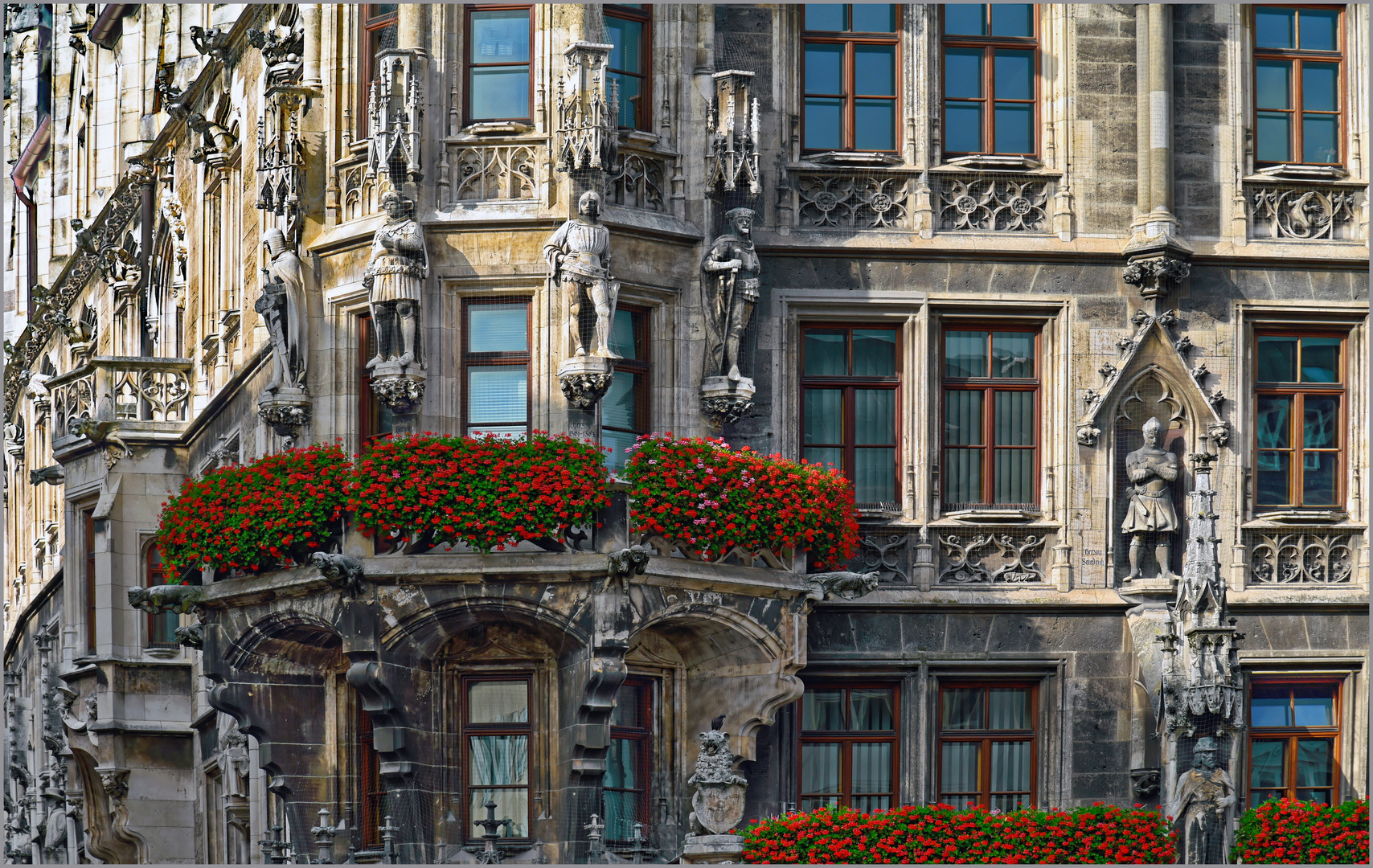 Fassade - Das Neue Rathaus am Marienplatz in München -