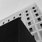  Fassade der Bildungsanstalt (Stadtbibliothek) in Stuttgart.