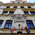 Fassade einer Gaststätte in der Altstadt von Pilsen