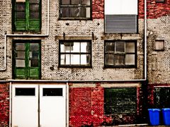 Fassade im Hafen von Breskens/ Niederlande