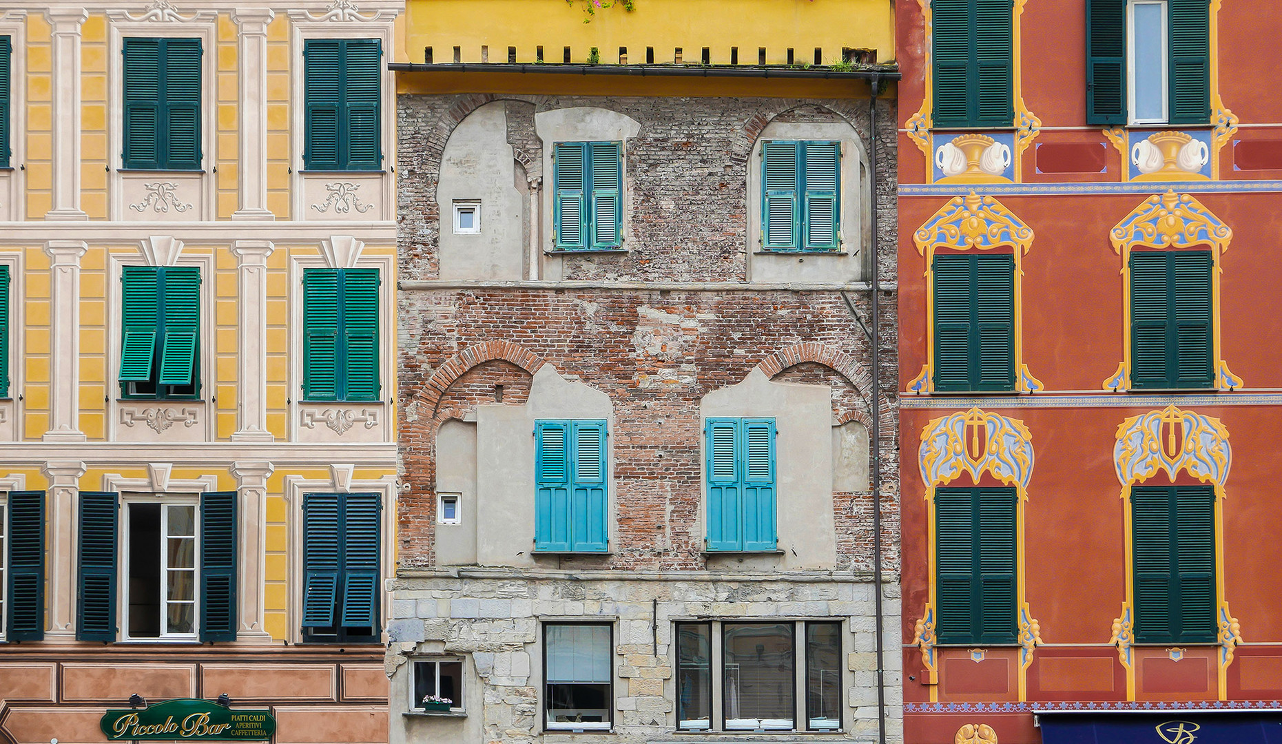 Fassadenmalereien in Ligurien