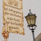 Fassadenspruch in Quedlinburg