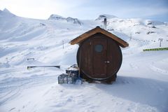 Fasssauna auf dem Kitzsteinhorn bei Kaprun