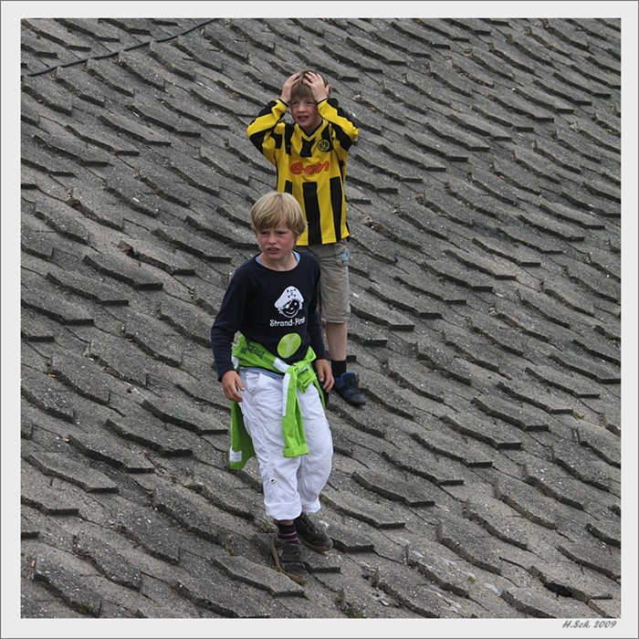 Fassungslose Strandpiraten