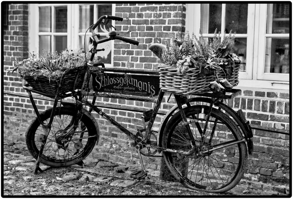 fahrrad schwarz weiß