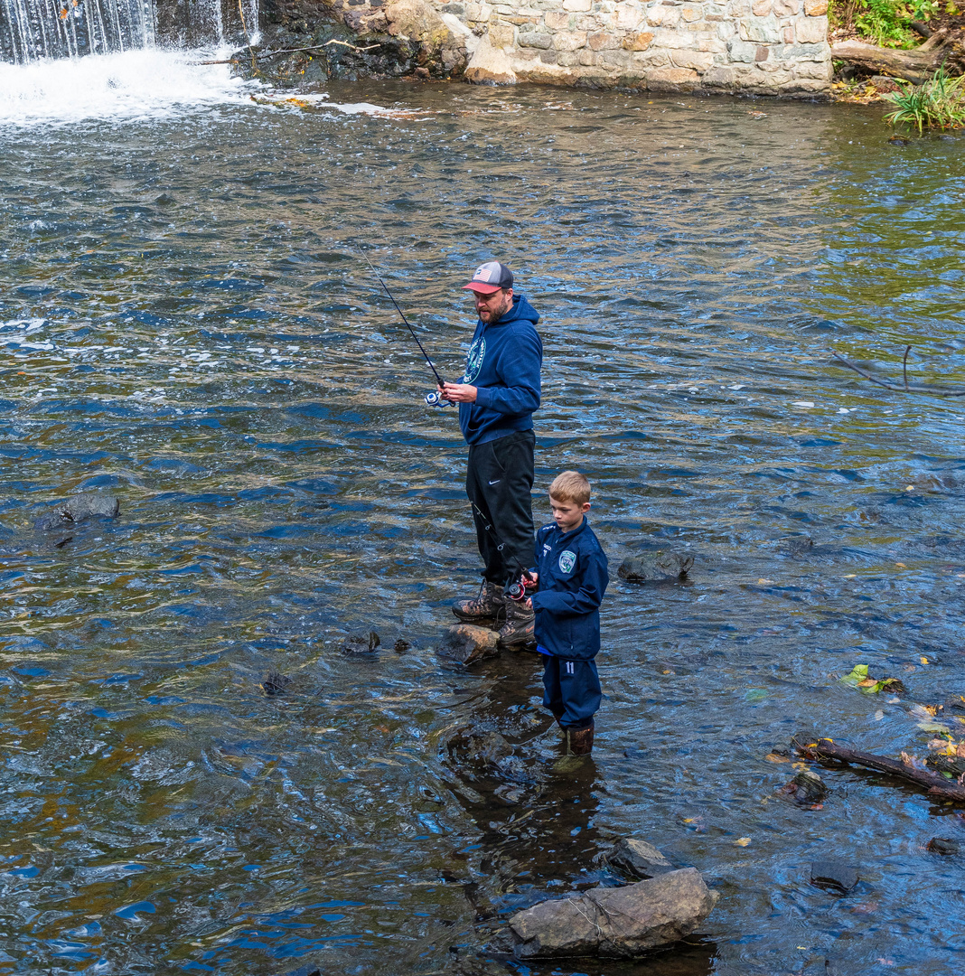 Father and Son fishing