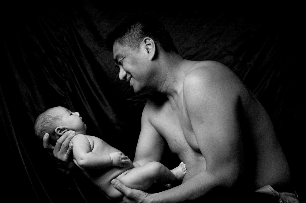 "Father & Son"  Baby Johan Lance & LeJan Leyble...... Photographs by Noel Rodriguez