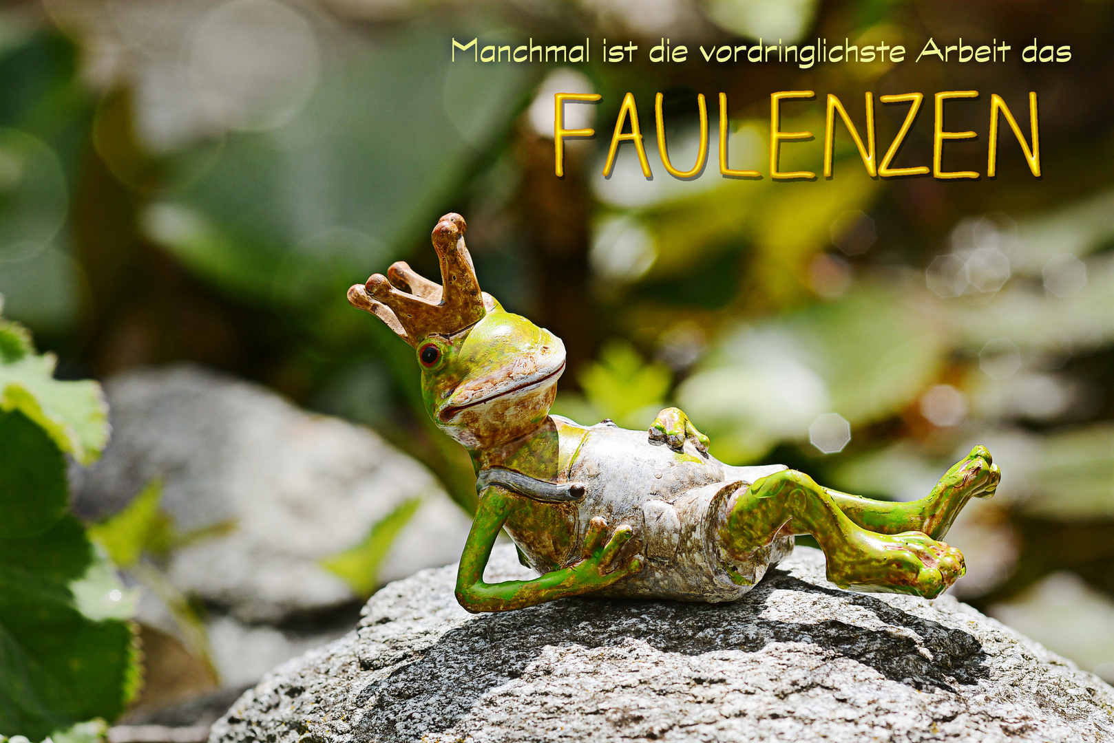 Faulenzen Foto &amp; Bild karte, spruch, frosch Bilder auf