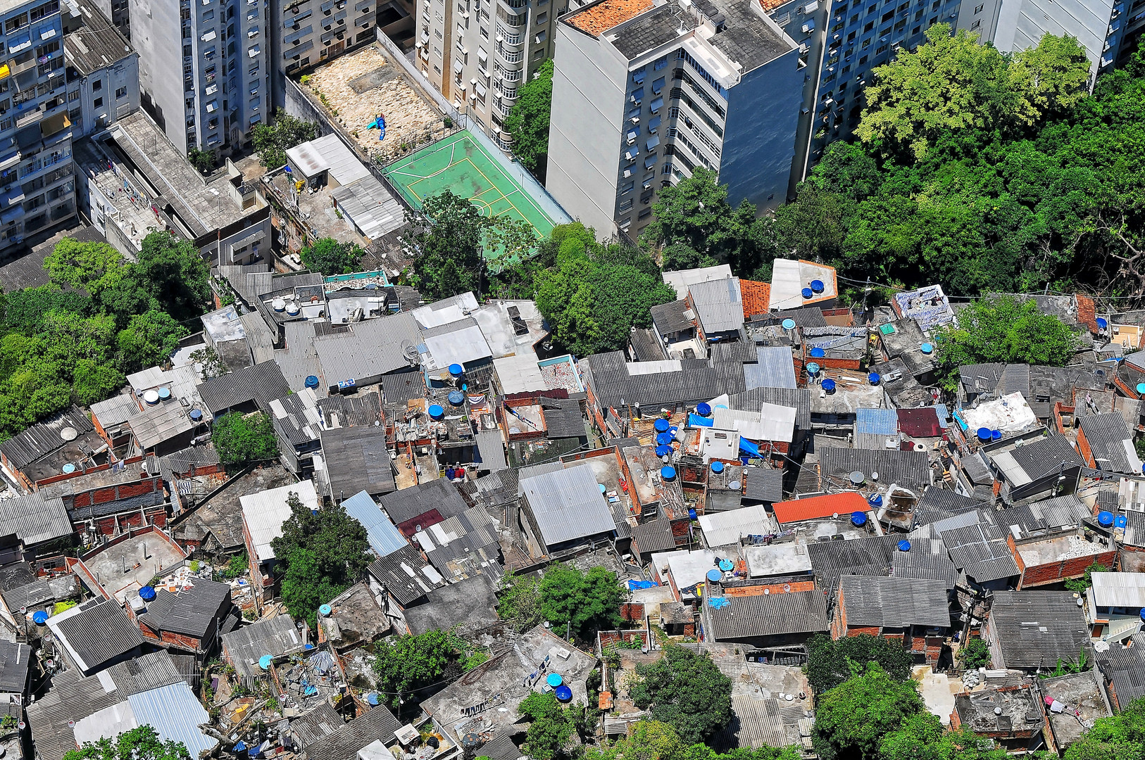 Favelas oder Rio's Architektur aus der Vogelperspektive