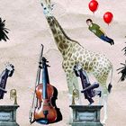 FC Montage Giraffe als Musiker