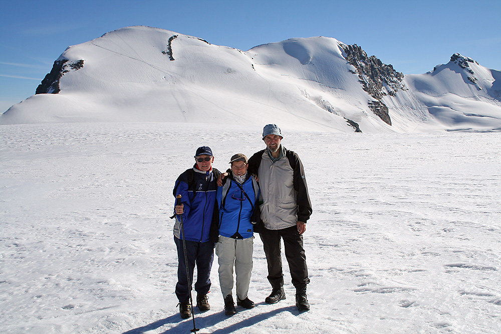 FC Treff auf dem Breithorngletscher