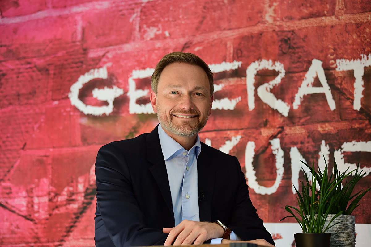 FDP - Chef Christian Lindner in München am 02.07.2021