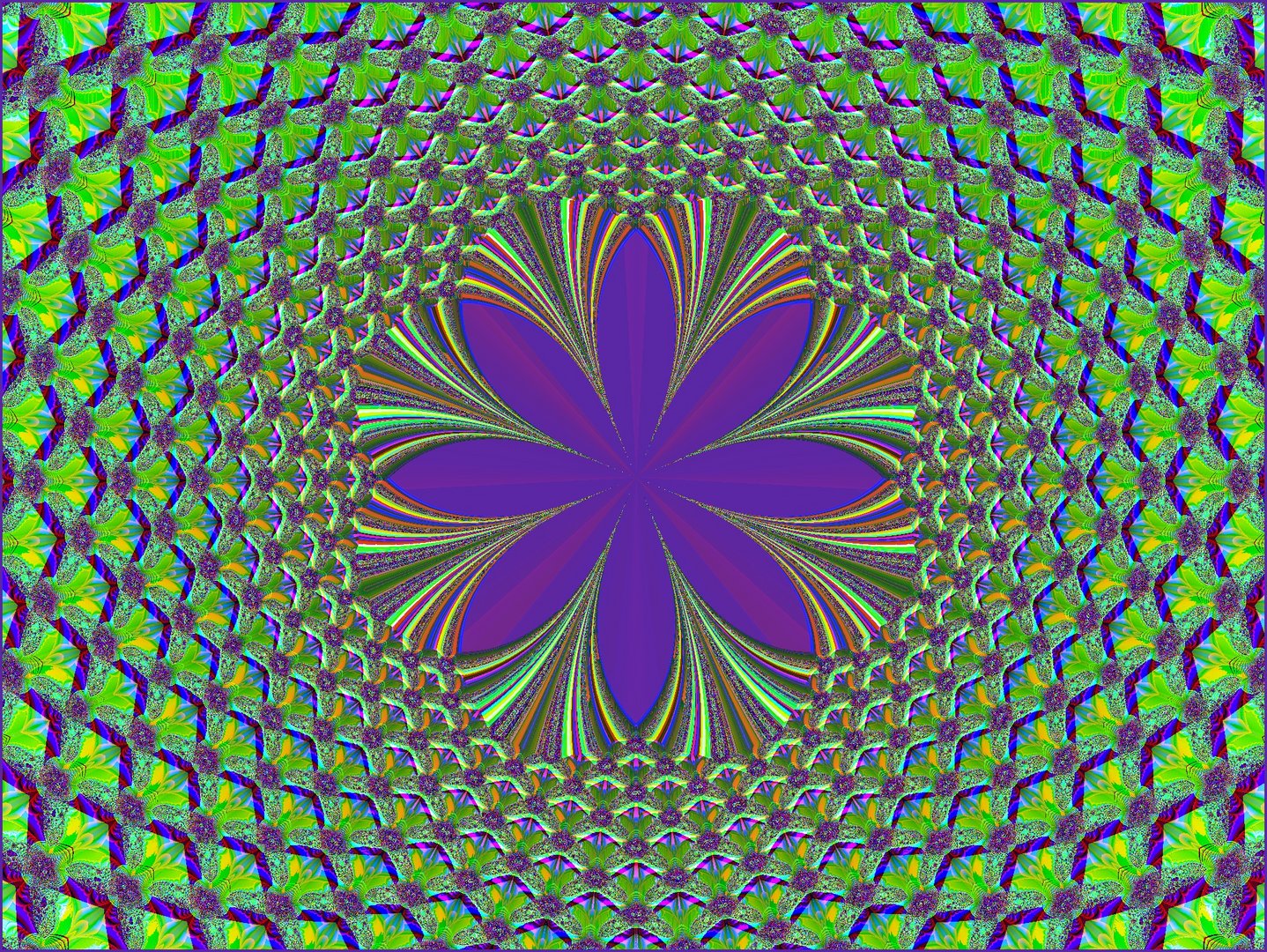 FE-Fraktal 151-220 mit violetter Blüte