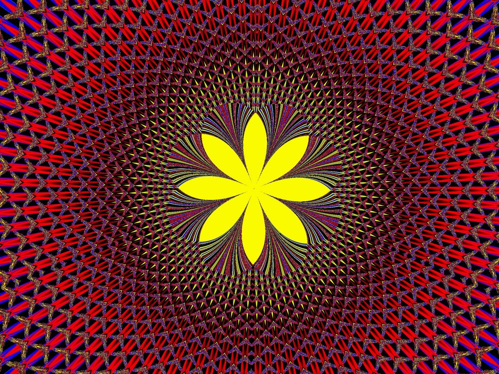 FE-Fraktal mit Schlussbild Gelbe Blüte (151-3131)