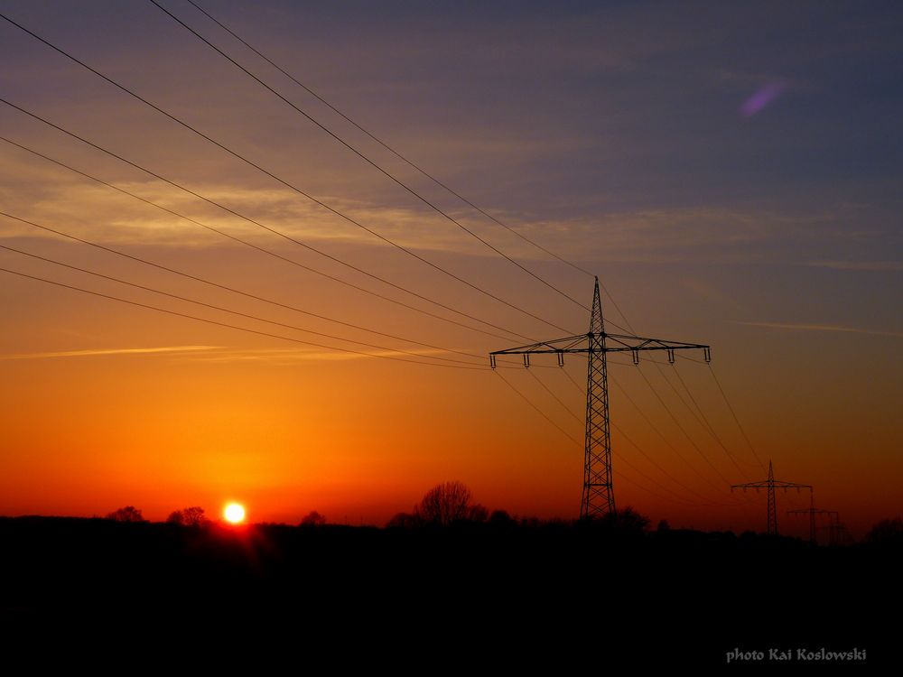 Februar Soester Börde Sonnenuntergang