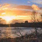 Februarabend am Weiher