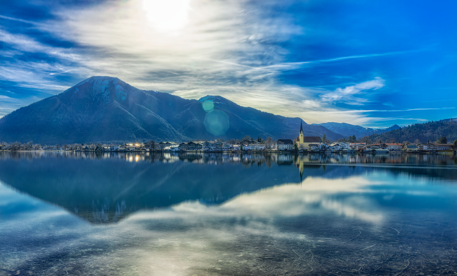 Februarsonne am Tegernsee