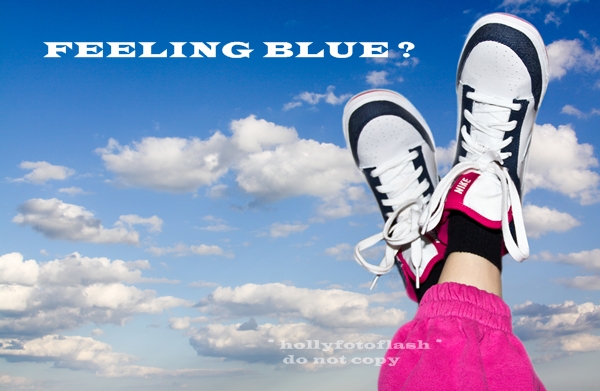 Feeling blue? Just put your feet in the air...