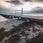 Fehmarn ziehende Wolken übern Steg