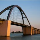 Fehmarnsundbrücke am Abend