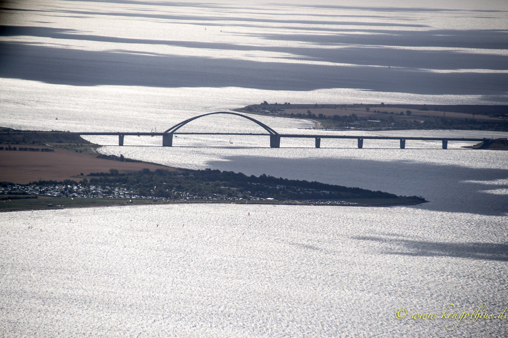 Fehmarnsundbrücke aus der Luft