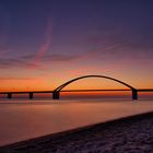 Fehmarnsundbrücke im Sonnenuntergang