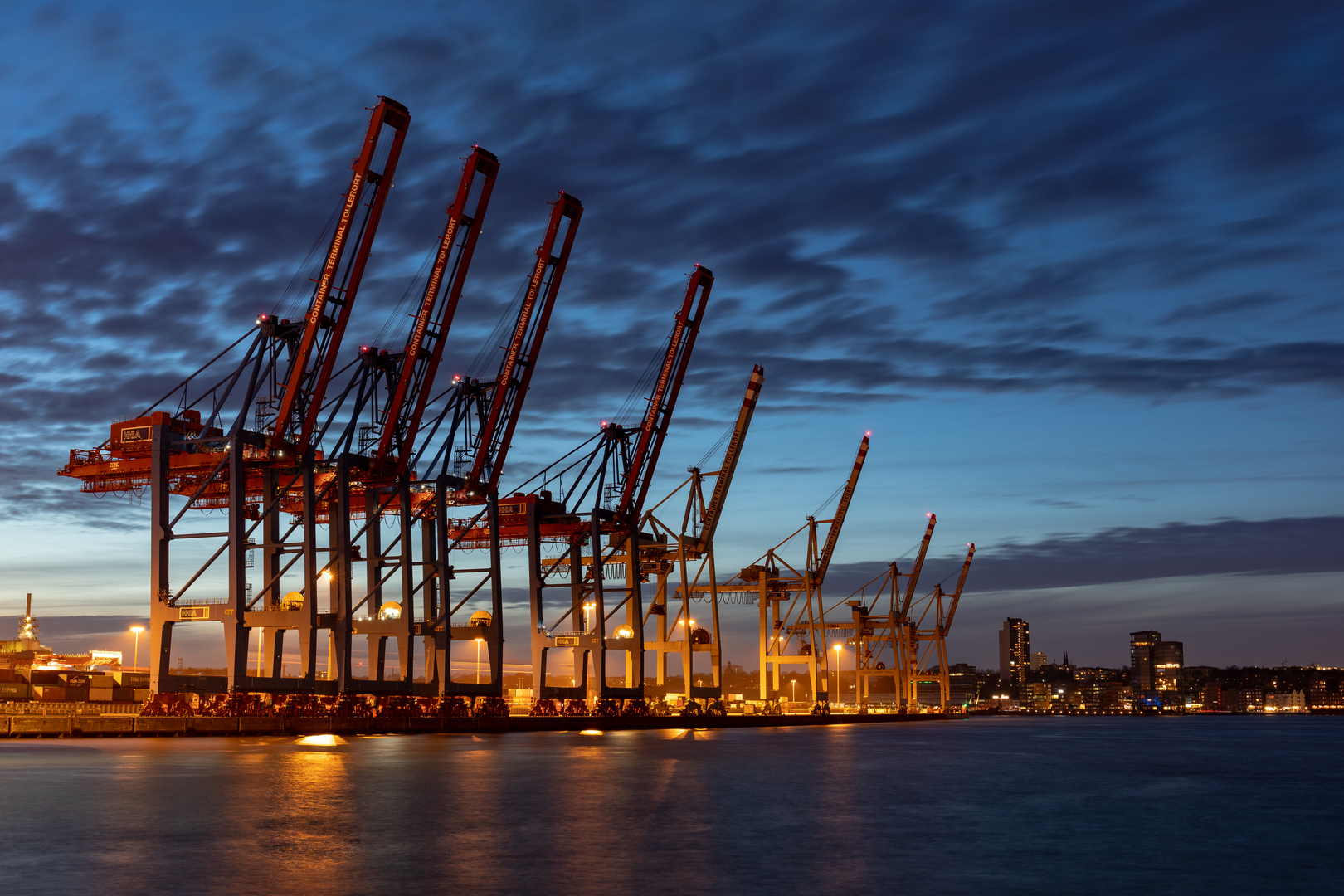 Feierabend am Containerterminal