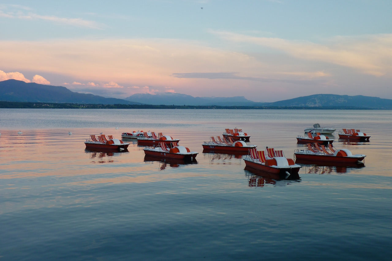 Feierabend am Genfer See.