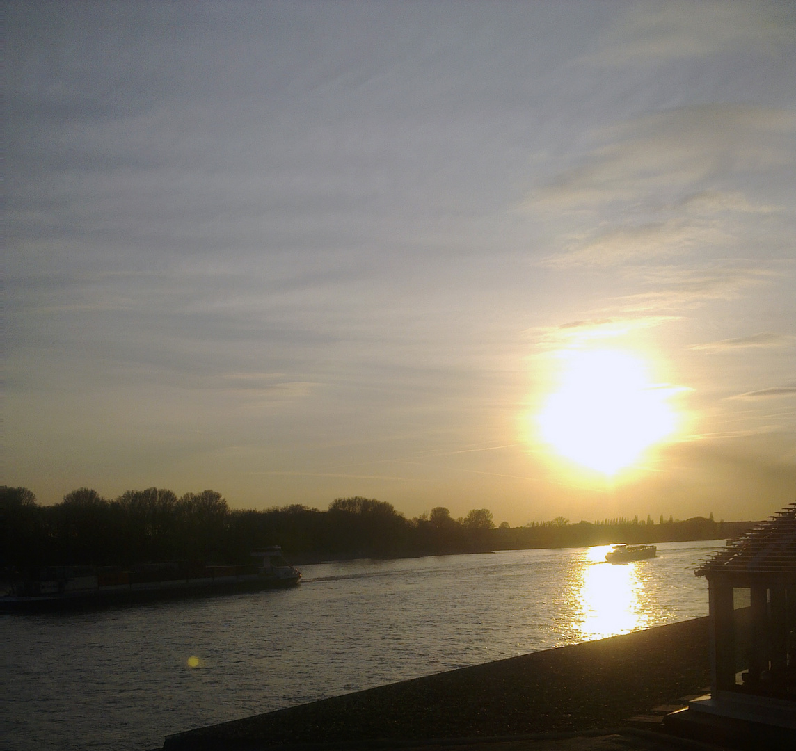 Feierabendblick - Am Rhein...